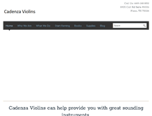 Tablet Screenshot of cadenzaviolins.com